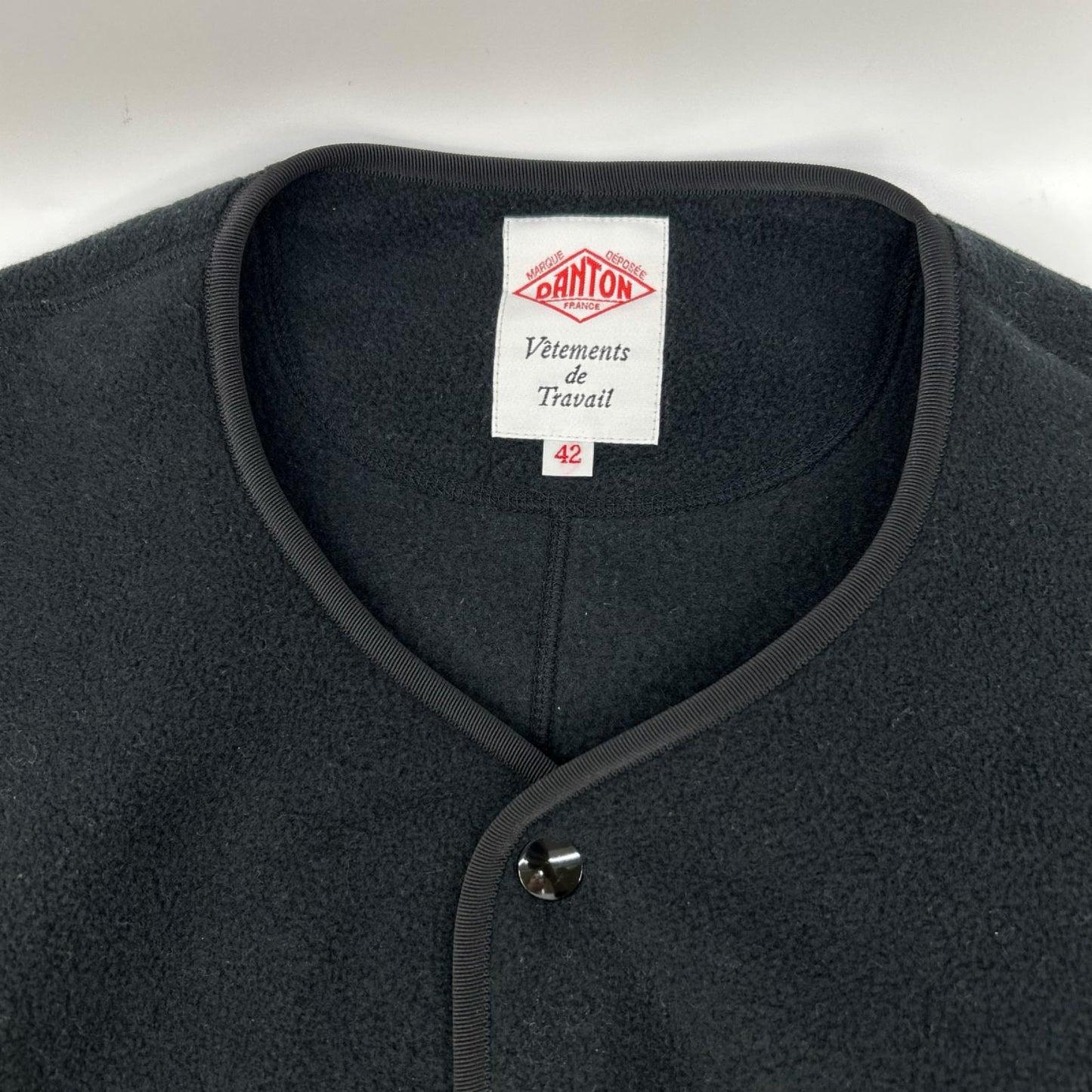 DANTON JD8939 Black Polyester Fleece Cardigan Size 42