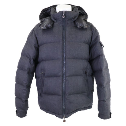 MONCLER Montgeneble Wool Hooded Down Jacket Charcoal Size 6