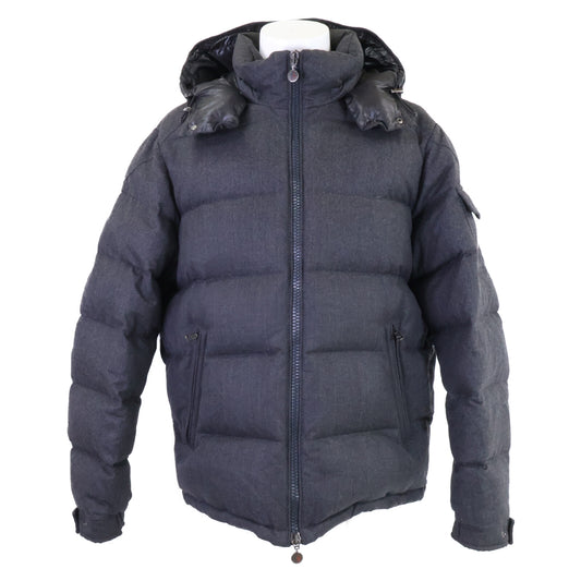 MONCLER Montgeneble Wool Hooded Down Jacket Charcoal Size 6