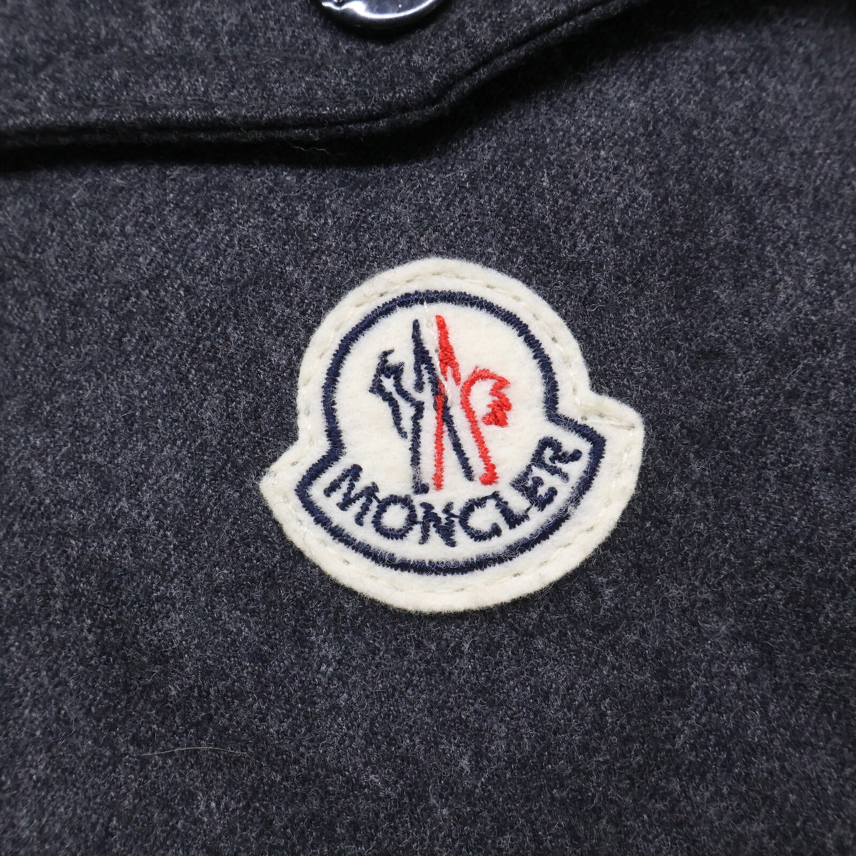 MONCLER Montgeneble Wool Hooded Down Jacket Charcoal Size 6