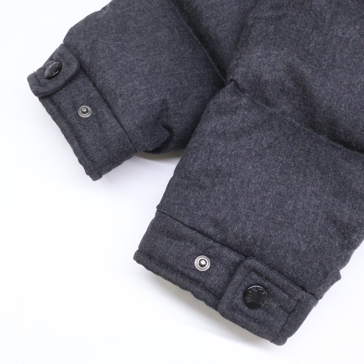 MONCLER Montgeneble Wool Hooded Down Jacket Charcoal Size 6