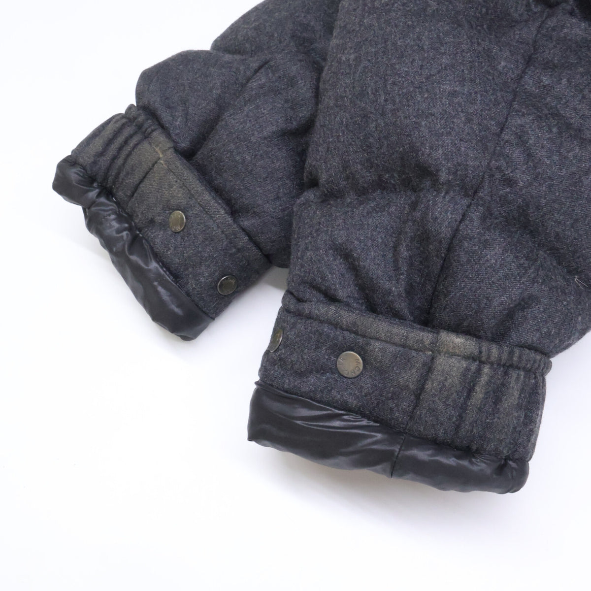MONCLER Montgeneble Wool Hooded Down Jacket Charcoal Size 6