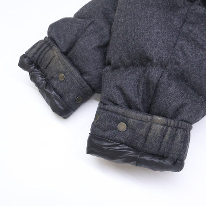 MONCLER Montgeneble Wool Hooded Down Jacket Charcoal Size 6