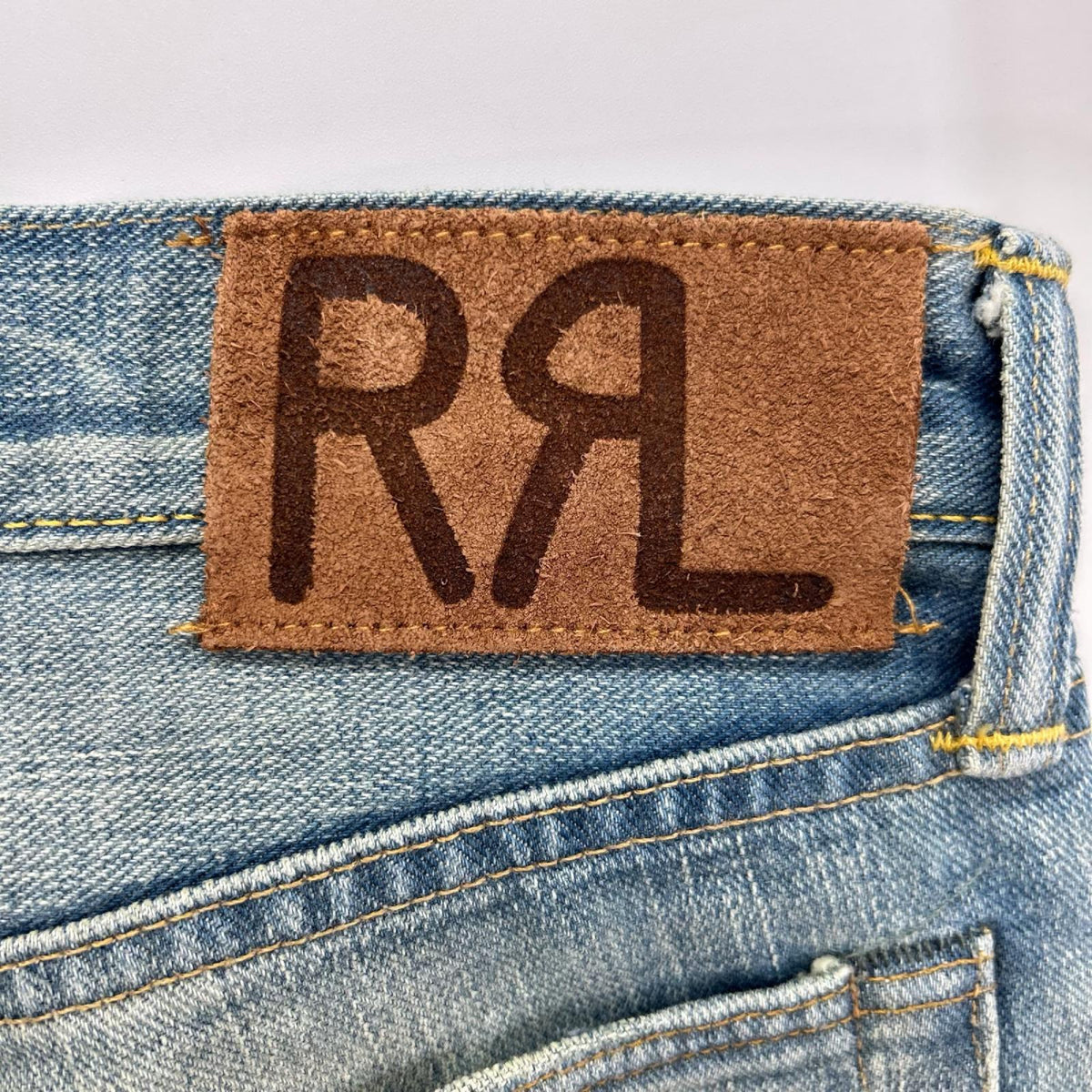 RRL Slim Fit Repaired Selvedge Denim Jeans Size 32×30