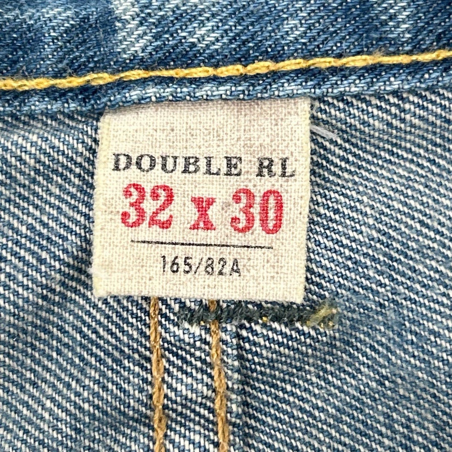 RRL Slim Fit Repaired Selvedge Denim Jeans Size 32×30