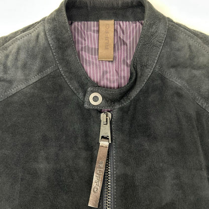 RUFFO Beams Excl. Black Suede Single Rider Jacket Size 44