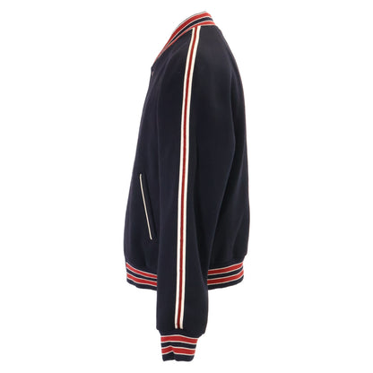 CELINE V47X896C Textured Wool Teddy Jacket Navy Size 52