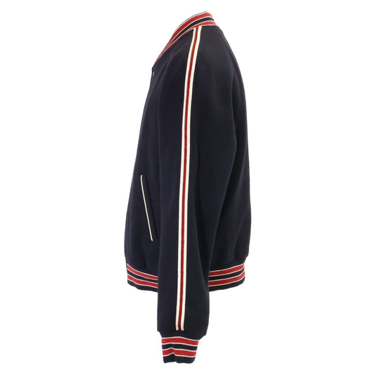 CELINE V47X896C Textured Wool Teddy Jacket Navy Size 52