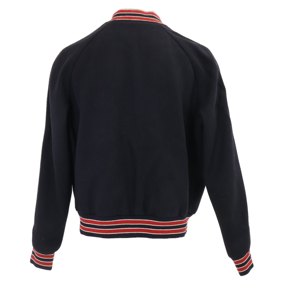 CELINE V47X896C Textured Wool Teddy Jacket Navy Size 52