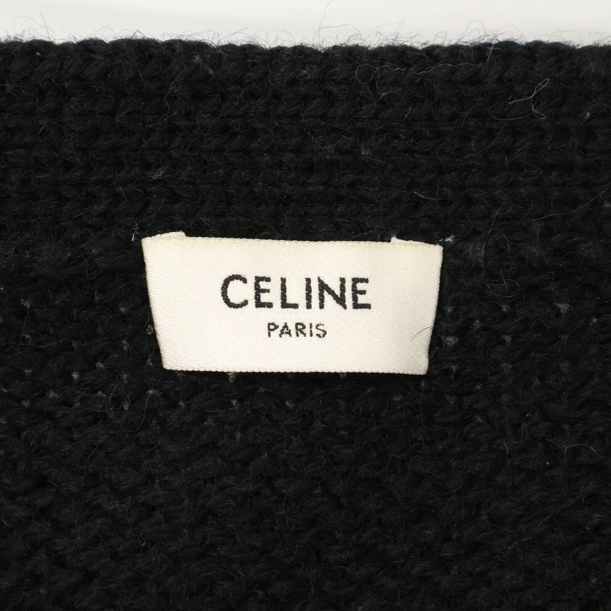 CELINE Hedi Slimane Flower Embroidered Wool Cardigan Size M
