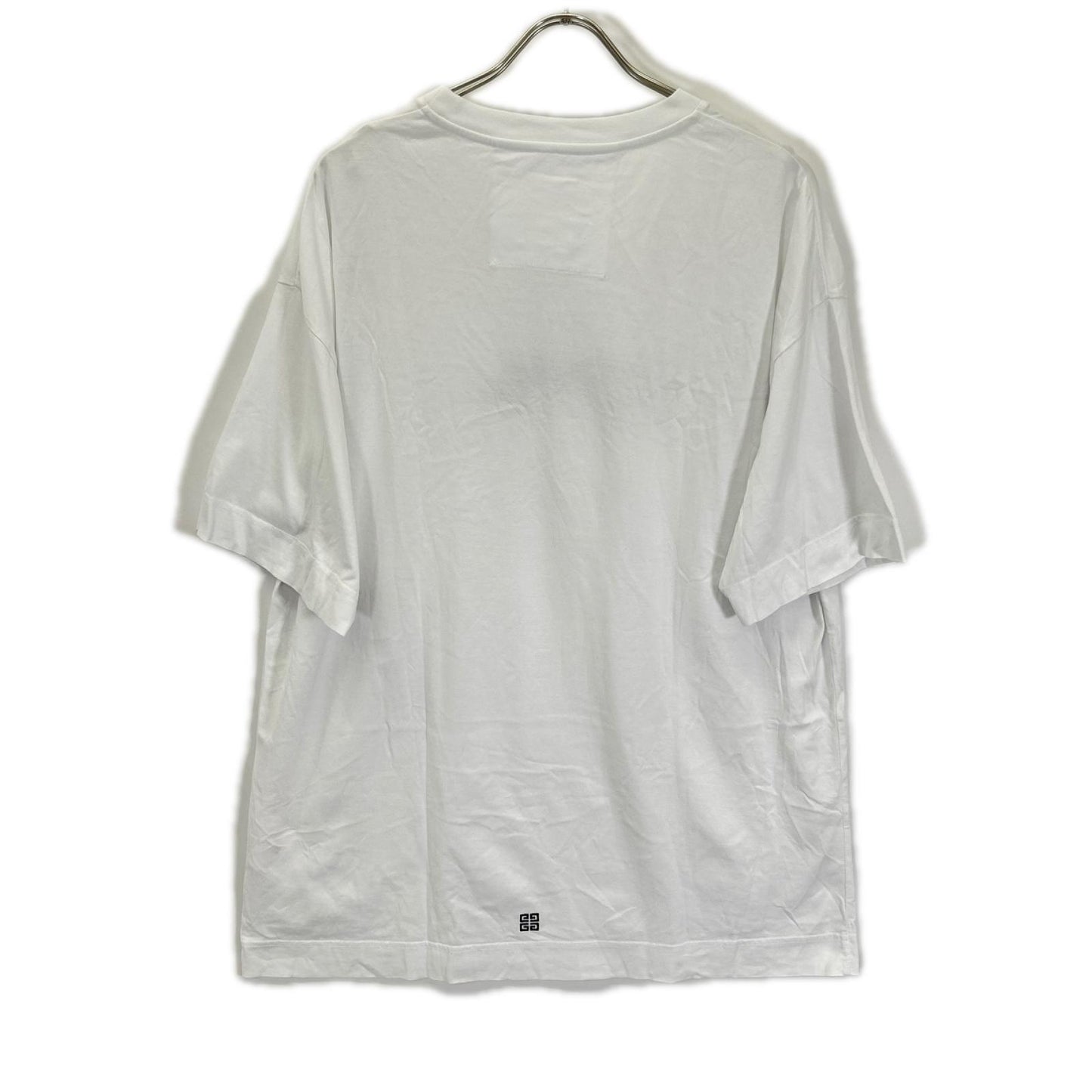 GIVENCHY White Cotton Floral Embroidered T-Shirt Size L