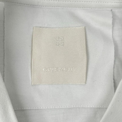 GIVENCHY White Cotton Floral Embroidered T-Shirt Size L