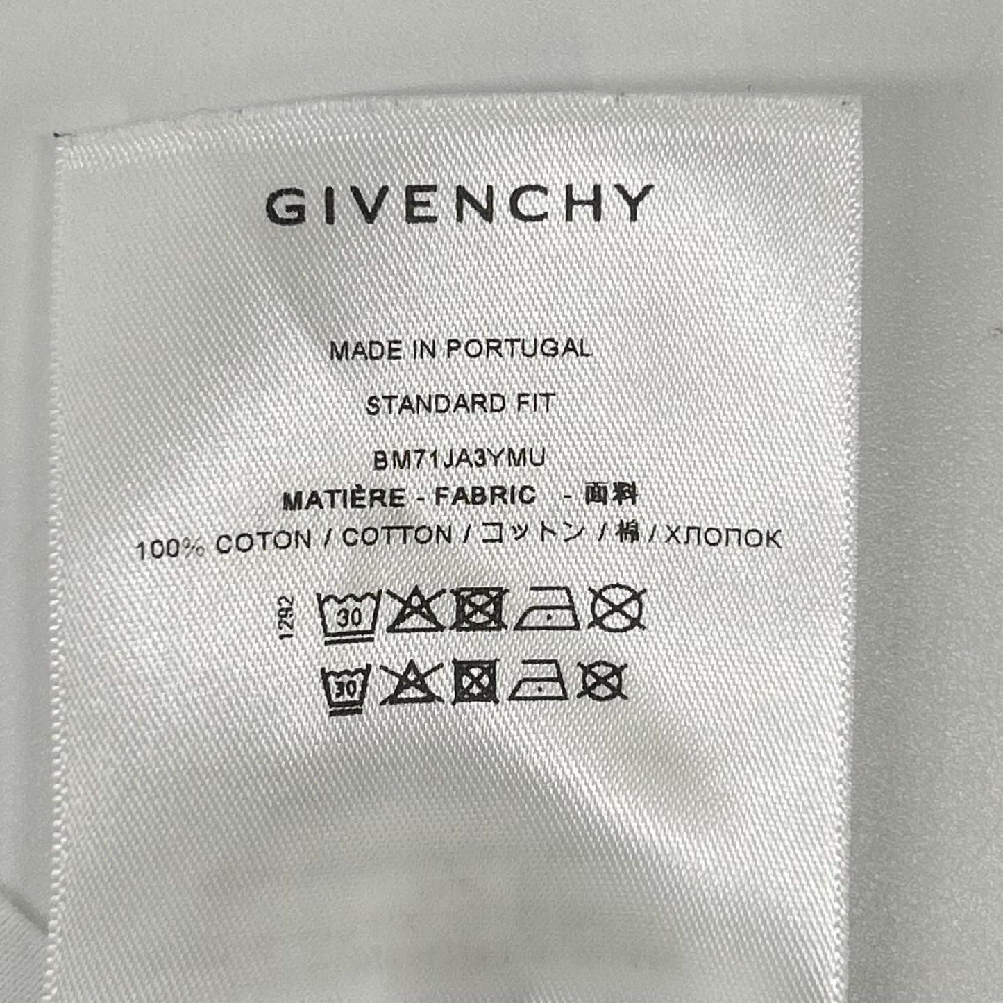 GIVENCHY White Cotton Floral Embroidered T-Shirt Size L
