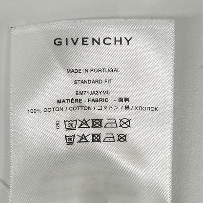 GIVENCHY White Cotton Floral Embroidered T-Shirt Size L