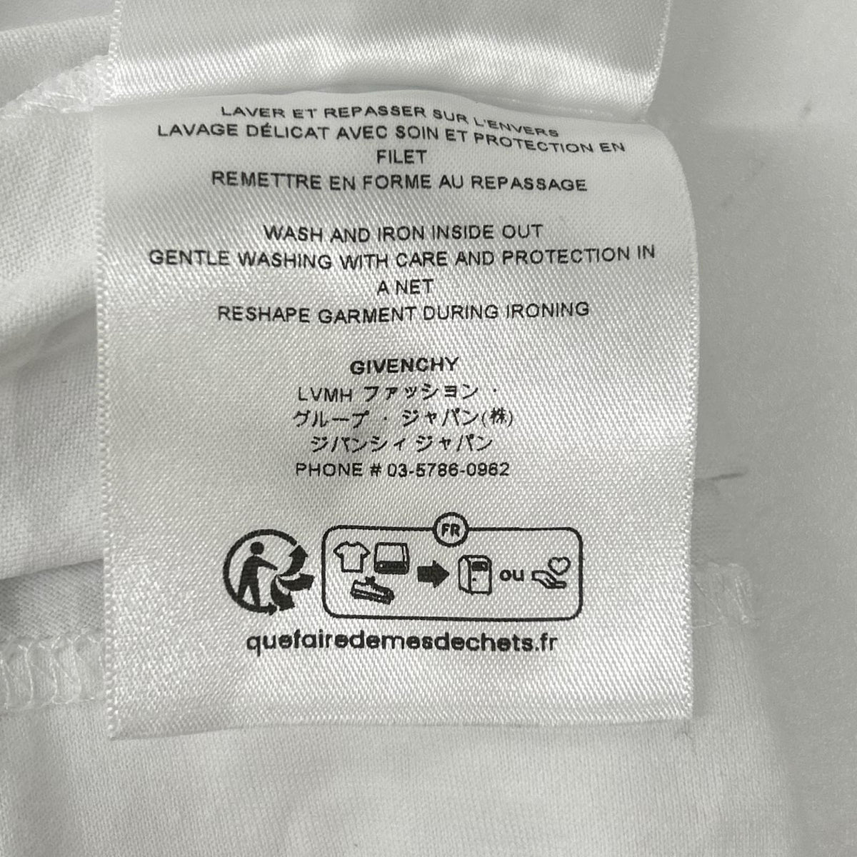 GIVENCHY White Cotton Floral Embroidered T-Shirt Size L