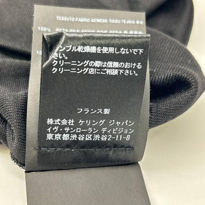 SAINT LAURENT PARIS 15 Black Silk Star T-Shirt