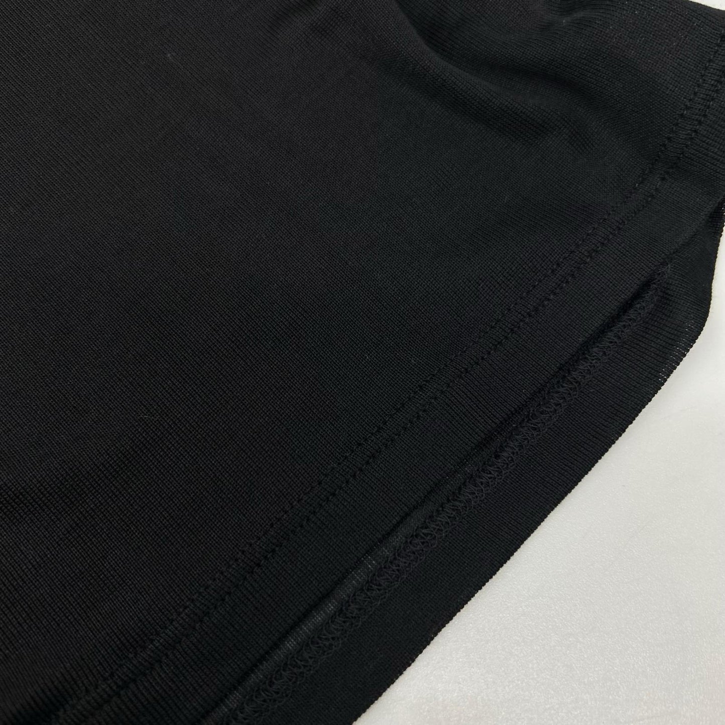 SAINT LAURENT PARIS 15 Black Silk Star T-Shirt