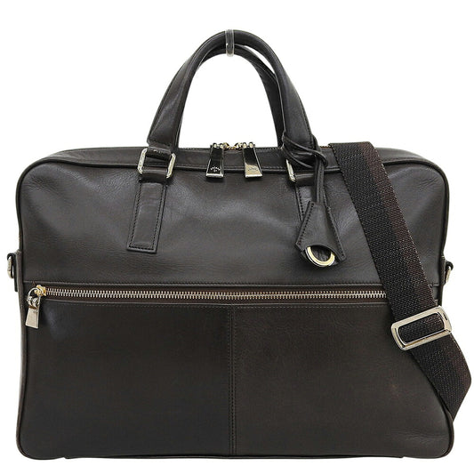 WAY aniary Antique Leather 2-Way Business Briefcase Brown