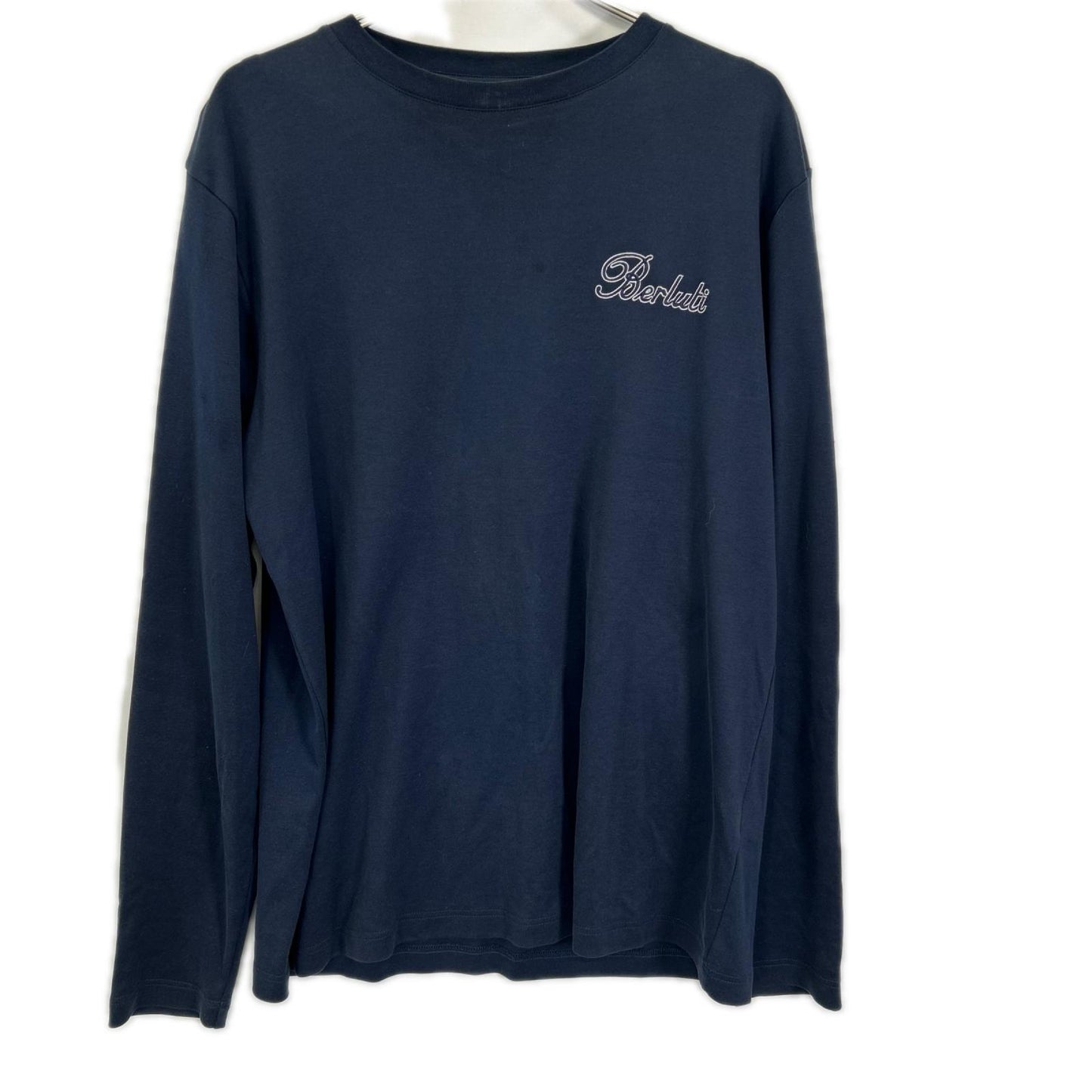 Berluti JRL R26JRL103JAEK Navy Small Logo Long Sleeve T-Shirt Size M