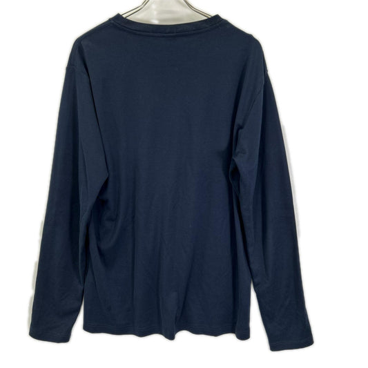 Berluti JRL R26JRL103JAEK Navy Small Logo Long Sleeve T-Shirt Size M