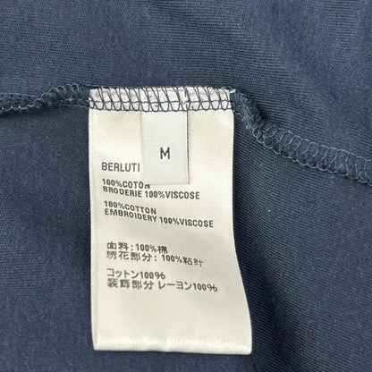 Berluti JRL R26JRL103JAEK Navy Small Logo Long Sleeve T-Shirt Size M