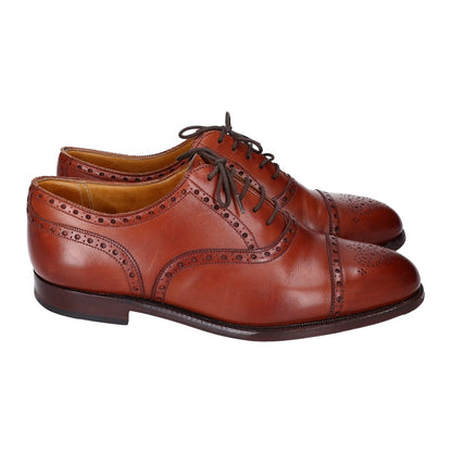 GRENSON OXFORD Semi-Brogue Sneakers Brown Size 7F