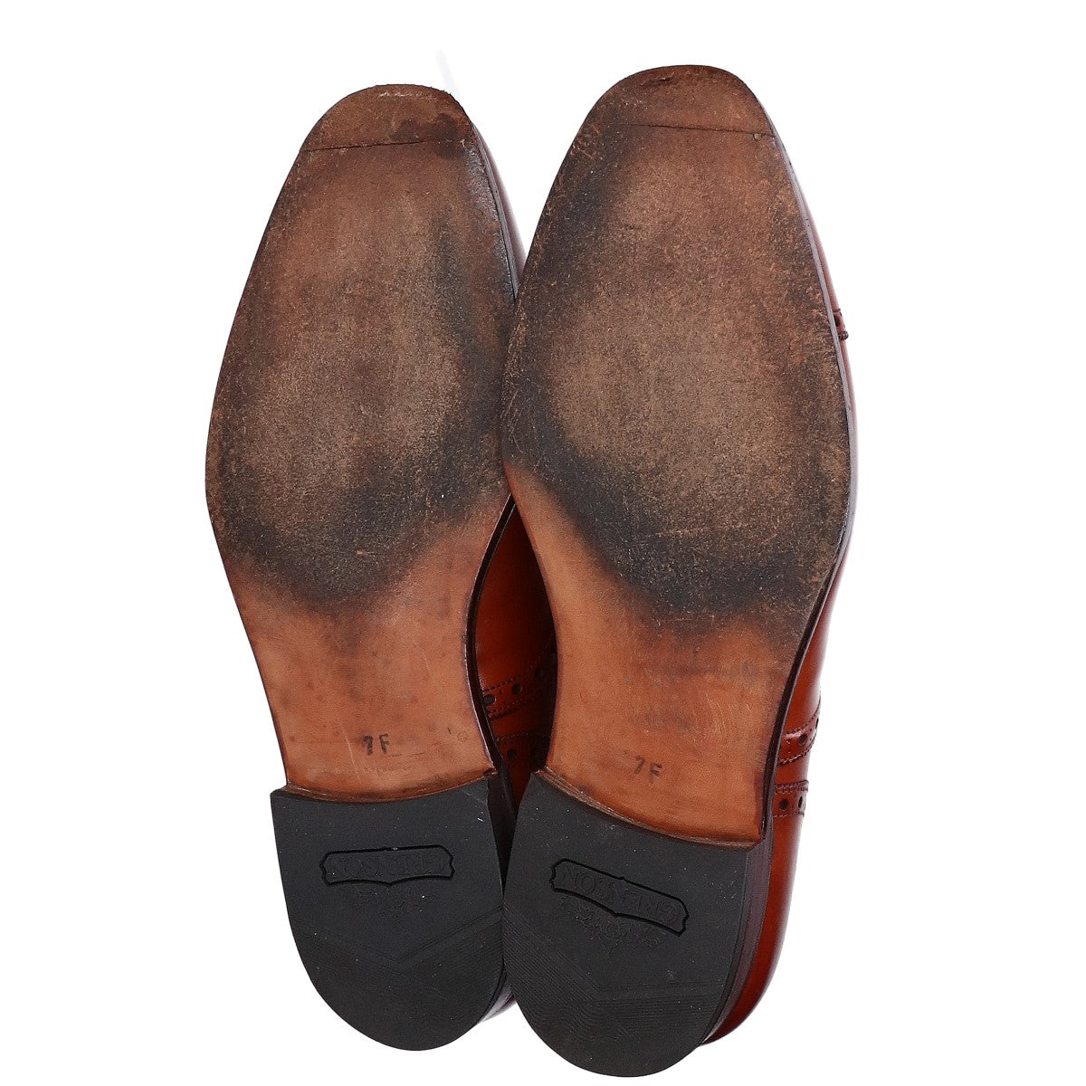 GRENSON OXFORD Semi-Brogue Sneakers Brown Size 7F
