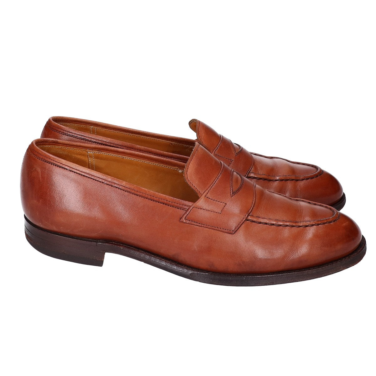 GRENSON Leather Penny Loafers Brown Size 7C