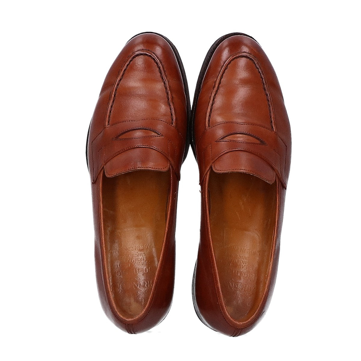 GRENSON Leather Penny Loafers Brown Size 7C