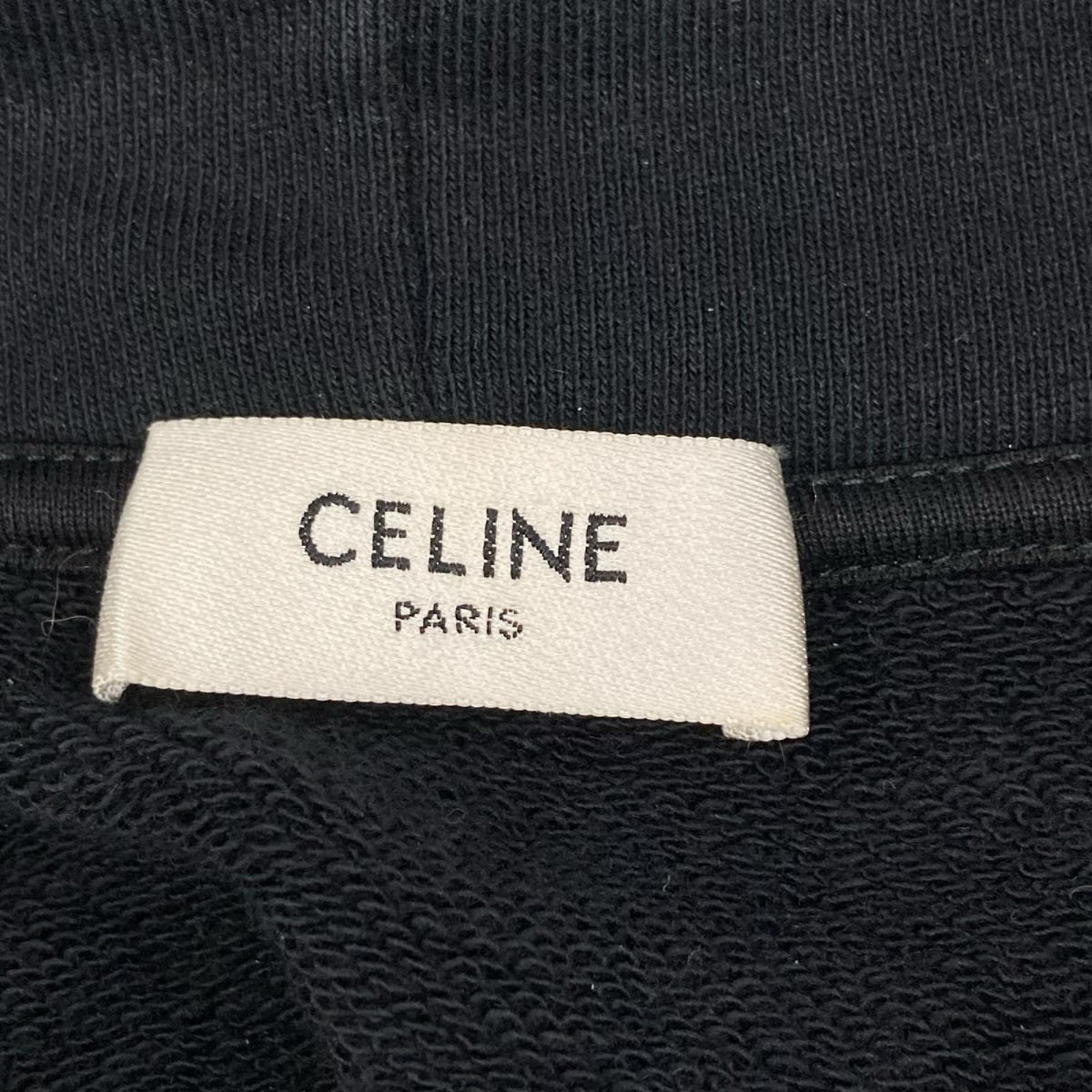 CELINE Studded Artist Print Loose Hoodie Black Size S