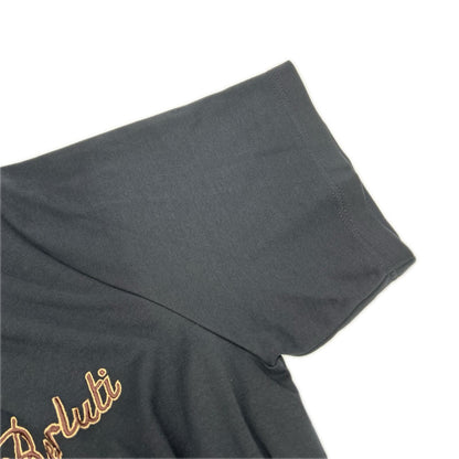 Berluti JRS Logo Embroidered Black Cotton T-Shirt Size L