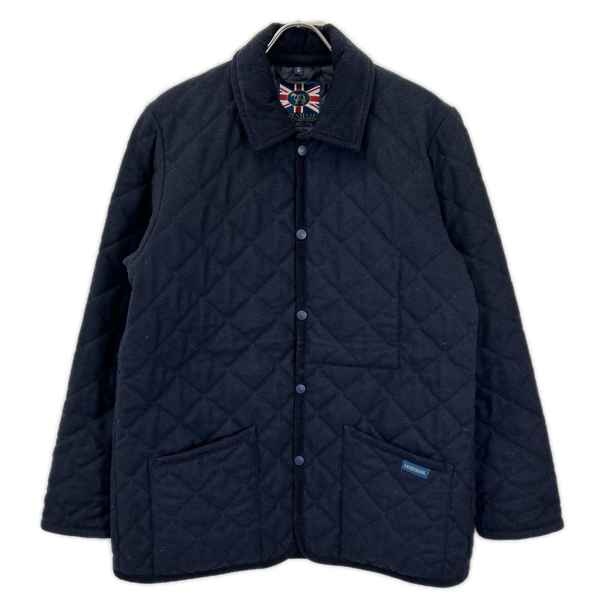LAVENHAM SLJ9003 Wool Quilted Jacket Blue Size 38