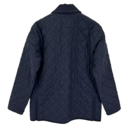 LAVENHAM SLJ9003 Wool Quilted Jacket Blue Size 38