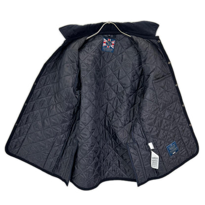LAVENHAM SLJ9003 Wool Quilted Jacket Blue Size 38