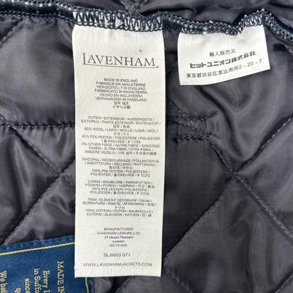 LAVENHAM SLJ9003 Wool Quilted Jacket Blue Size 38