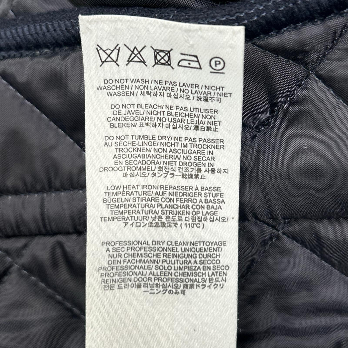 LAVENHAM SLJ9003 Wool Quilted Jacket Blue Size 38