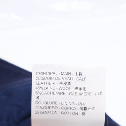LOUIS VUITTON 24' Leather Arm Varsity Jacket Navy Size 46