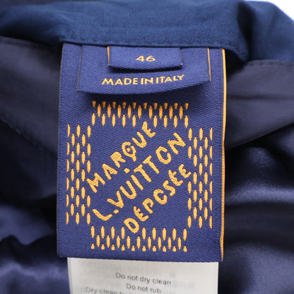 LOUIS VUITTON 24' Leather Arm Varsity Jacket Navy Size 46