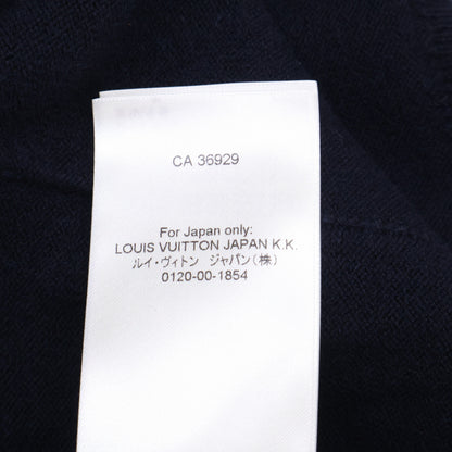 LOUIS VUITTON Monogram Wool Cashmere Cardigan Blue Size S