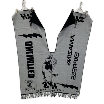 HYSTERIC GLAMOUR Logo Poncho Scarf Black Acrylic