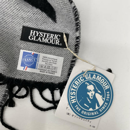 HYSTERIC GLAMOUR Logo Poncho Scarf Black Acrylic