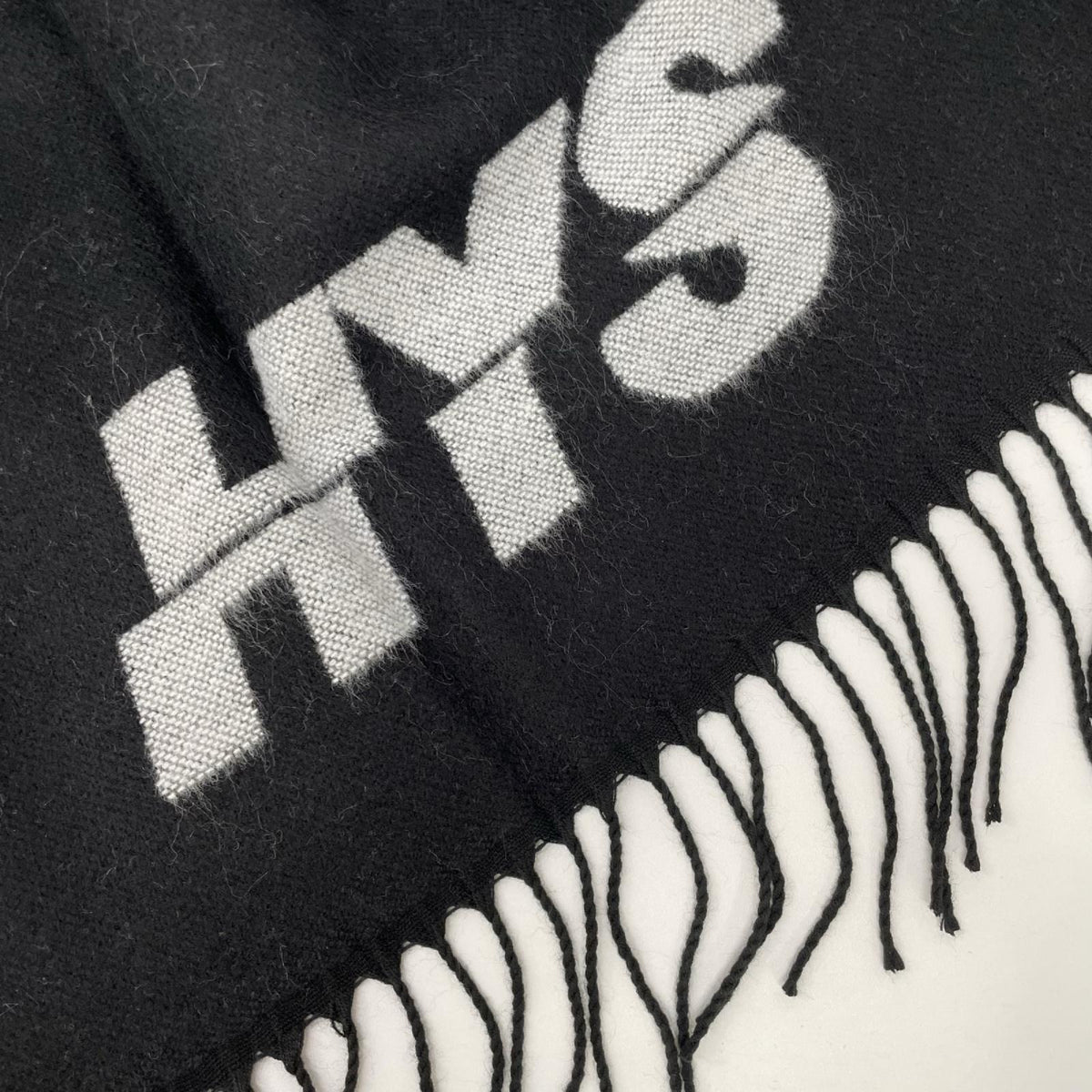 HYSTERIC GLAMOUR Logo Poncho Scarf Black Acrylic