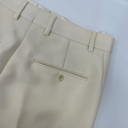 CELINE 23SS Mohair Blend Slacks Ivory Size 44