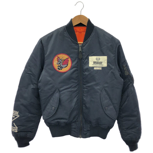 AVIREX Sharp Eyes MA-1 Flight Jacket Navy Size M