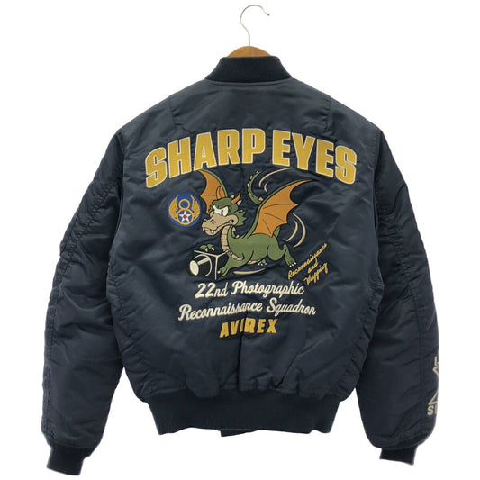AVIREX Sharp Eyes MA-1 Flight Jacket Navy Size M
