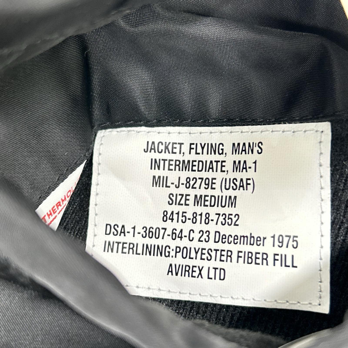 AVIREX Top Gun MA-1 Bomber Jacket Black Size M