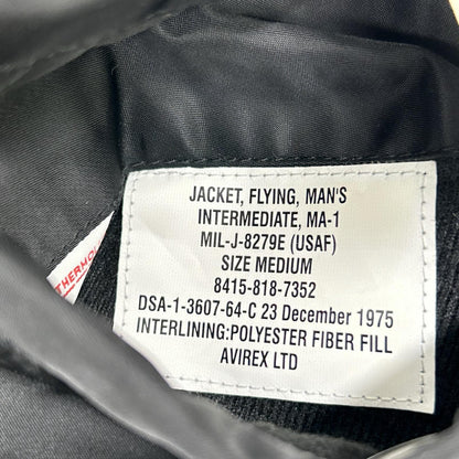 AVIREX Top Gun MA-1 Bomber Jacket Black Size M
