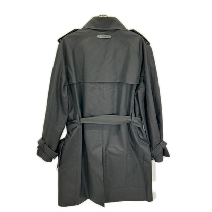 COACH CT264 Black Core Cotton Trench Coat Size M