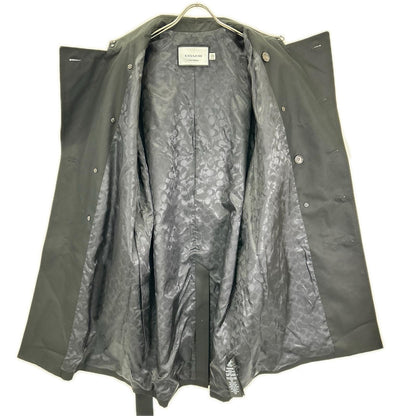 COACH CT264 Black Core Cotton Trench Coat Size M