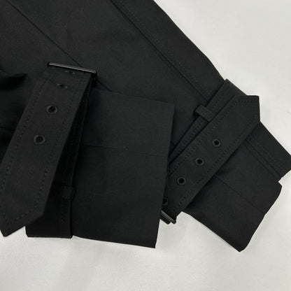 COACH CT264 Black Core Cotton Trench Coat Size M